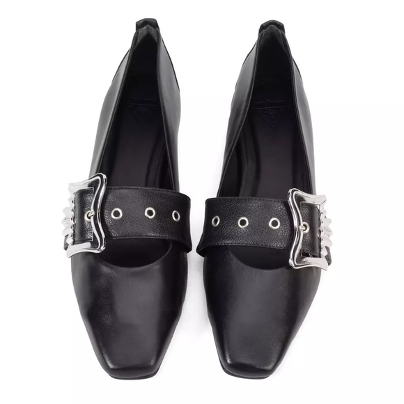 John Fluevog Vogettes Misty Slip-on Mary Jane Flats w/ Silver Buckles, Sz 10 - Picture 2 of 12